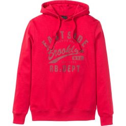 Bluza z kapturem Slim Fit bonprix czerwony. Bluzy marki bonprix. Za 74.99 zł.
