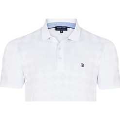 Koszulka polo w kolorze białym. Białe koszulki polo Giorgio Di Mare, m, bez wzorów, bez kołnierzyka, bez ramiączek. W wyprzedaży za 107.95 zł.