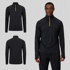 BLUZA MĘSKA TREKKINGOWA SPORTOWA 4F SZYBKOSCHNĄCA M639 SS26 KOLOR CZARNY. Czarne bluzy bez kaptura 4F, l, bez wzorów, z materiału, bez kaptura. Za 132.00 zł.