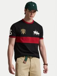 Polo Ralph Lauren T-Shirt 710B14218001 Czarny Regular Fit. Czarne koszulki polo Polo Ralph Lauren, l, bez wzorów, z bawełny, bez kołnierzyka, bez ramiączek. Za 639.99 zł.