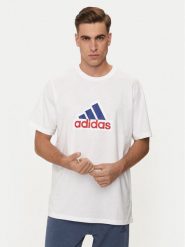 Adidas T-Shirt Future Icons Badge of Sport IS3234 Biały Loose Fit. Białe t-shirty sportowe Adidas, bez wzorów, z bawełny, bez ramiączek. Za 99.99 zł.