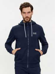EA7 Emporio Armani Bluza 3DPM53 PJ05Z 1554 Granatowy Regular Fit. Niebieskie bluzy EA7 Emporio Armani, m, bez wzorów, z bawełny, bez kaptura. Za 259.99 zł.