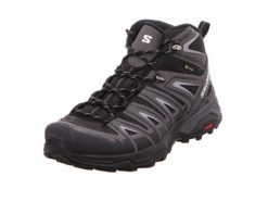 Buty trekkingowe męskie Salomon X Ultra Pioneer Mid Gtx Gore-tex. Czarne buty turystyczne Salomon, bez wzorów, z gore-texu, za kostkę, bez zapięcia, trekkingowe, gore-tex. Za 685.00 zł.