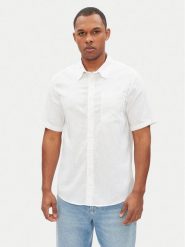 Pepe Jeans Koszula Amaro PM308847 Biały Regular Fit. Białe koszule Pepe Jeans, m, bez wzorów, z bawełny, bez kołnierzyka, bez ramiączek. Za 259.99 zł.