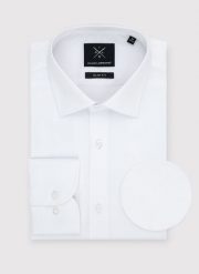 PAKO LORENTE – Biała bawełniana koszula męska. Białe koszule Pako Lorente, m, bez wzorów, z bawełny, bez kołnierzyka, bez ramiączek. Za 129.99 zł.