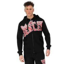 Bluza z kapturem i zamkiem błyskawicznym Benlee Mills. Czarne bluzy z kapturem Benlee, m, bez wzorów, z bawełny, z kapturem. Za 278.50 zł.