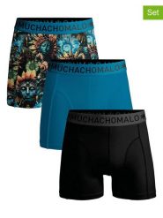 Muchachomalo Bokserki (3 pary) w kolorze niebiesko-czarnym ze wzorem rozmiar: XL. Czarne bokserki MUCHACHOMALO, xl, bez wzorów. Za 94.45 zł.