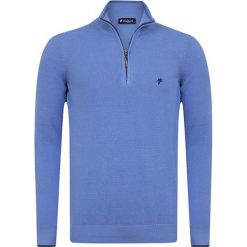 Sweter w kolorze jasnoniebieskim. Niebieskie swetry nierozpinane Denim Culture, l, bez wzorów, z bawełny, bez kołnierzyka, bez ramiączek. W wyprzedaży za 174.95 zł.