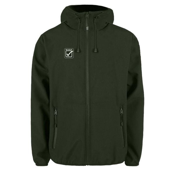 Kurtka wodoodporna Givova. Zielone kurtki Givova, m, z aplikacjami, z materiału, bez kaptura. Za 163.90 zł.