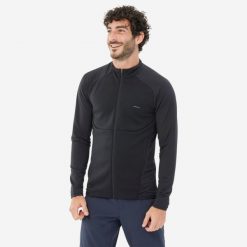 Polar turystyczny męski Quechua MH500 zamek. Brązowe bluzy z polaru QUECHUA, l, bez wzorów, z elastanu, bez kaptura. Za 139.99 zł.