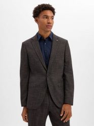 Finshley & Harding London marynarka z modułowej kolekcji Mężczyźni Slim Fit brązowy|niebieski, 98. Brązowe garnitury Finshley & Harding London, do pracy, m, bez wzorów. Za 799.95 zł.