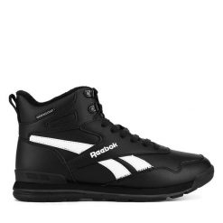 Trzewiki Reebok. Czarne botki sznurowane Reebok, bez wzorów, bez obcasa, bez zapięcia. Za 299.99 zł.