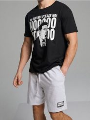 Bawełniana piżama dwuczęściowa z nadrukiem The Office - wielobarwny. Piżamy Sinsay, l, bez wzorów, z bawełny, bez ramiączek. Za 49.99 zł.