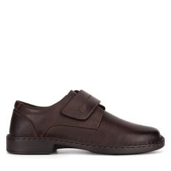 Półbuty Go Soft. Brązowe eleganckie półbuty GO SOFT, bez wzorów, bez obcasa, bez zapięcia. Za 159.99 zł.