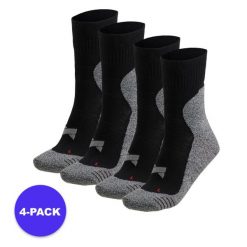 Skarpety sportowe średniej wysokości unisex 4 pary. Czarne skarpetki sportowe Xtreme, bez wzorów, z elastanu. Za 185.79 zł.