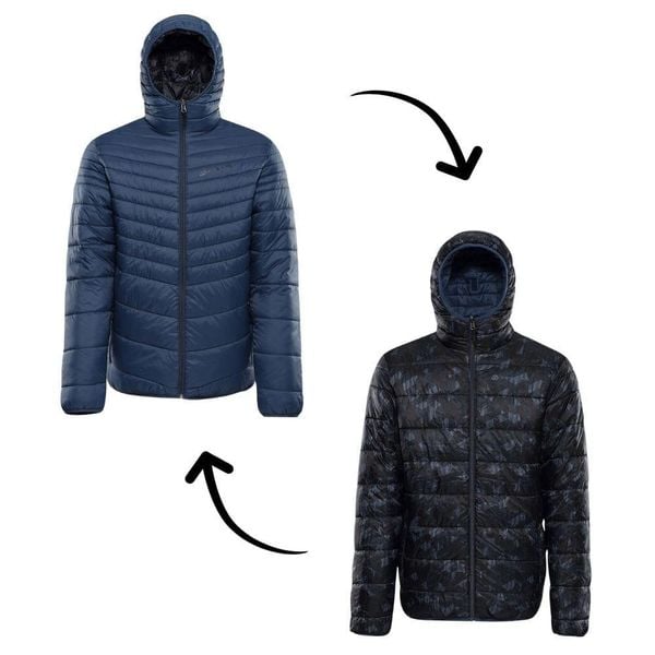 Kurtka męska ocieplana dwustronna Alpine Pro Erom. Niebieskie kurtki Alpine Pro, m, bez wzorów, z puchu, bez kaptura. W wyprzedaży za 319.00 zł.