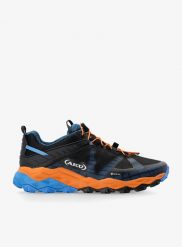 Buty turystyczne męskie AKU Flyrock GTX. Czarne buty turystyczne Aku, bez wzorów, z gore-texu, bez zapięcia, do biegania, gore-tex. Za 720.49 zł.