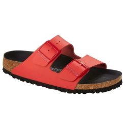 Klapki męskie Birkenstock Arizona BS regular. Czerwone klapki Birkenstock, z materiału. Za 287.00 zł.
