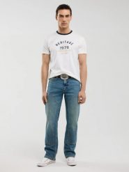 Koszulka męska z nadrukiem biała Jaros 100. Białe t-shirty BIG STAR, l, bez wzorów, z dzianiny, bez kołnierzyka, bez ramiączek. Za 99.99 zł.