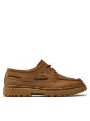 Calvin Klein Jeans Półbuty Hybrid Boat Shoe Slipon Lh Btw YM0YM00937 Brązowy. Brązowe eleganckie półbuty Calvin Klein Jeans, bez wzorów, z jeansu, bez obcasa, bez zapięcia. Za 829.99 zł.