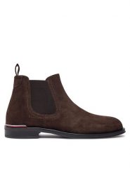 Tommy Hilfiger Sztyblety Core Rwb Hilfiger Suede Chelsea FM0FM04757 Brązowy. Brązowe botki sznurowane Tommy Hilfiger, bez wzorów, ze skóry, bez obcasa, bez zapięcia. Za 749.99 zł.