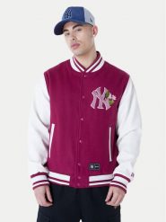 New Era Kurtka bomber Yankees MLB Floral 60596333 Bordowy Regular Fit. Czerwone kurtki New Era, m, bez wzorów, z wełny, bez kaptura. Za 649.99 zł.