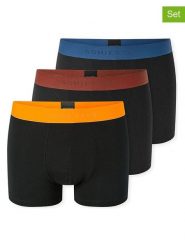 Schiesser Bokserki (3 pary) w kolorze czarnym rozmiar: XXL. Czarne bokserki Schiesser, xxl, bez wzorów. Za 98.95 zł.