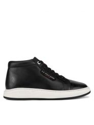 U.S. Polo Assn. Trzewiki BASKET001M/DL1 Czarny. Czarne botki sznurowane U.S. Polo Assn., bez wzorów, ze skóry, bez obcasa, bez zapięcia. Za 349.99 zł.
