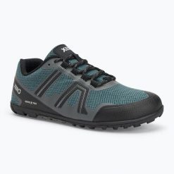 Buty barefoot męskie Xero Shoes Mesa Trail WP trekkingpine. Niebieskie buty turystyczne XERO SHOES, bez wzorów, bez zapięcia, trekkingowe. Za 309.99 zł.