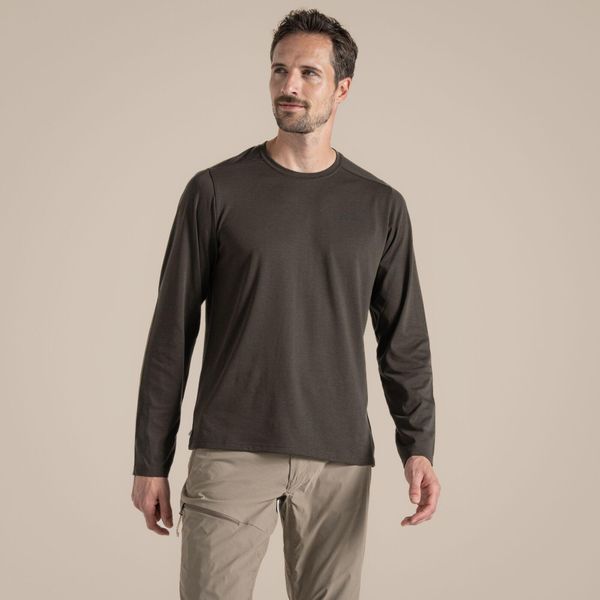 Longsleeve męskie Craghoppers NosiLife Abel LS T-Shirt. Zielone bluzki z długim rękawem Craghoppers, m, bez wzorów, bez kołnierzyka, bez ramiączek. Za 247.75 zł.