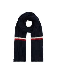 Tommy Hilfiger Szalik Monotype Chunky Knit Scarf AM0AM11507 Granatowy. Niebieskie szaliki Tommy Hilfiger, bez wzorów, z syntetyku. Za 519.99 zł.