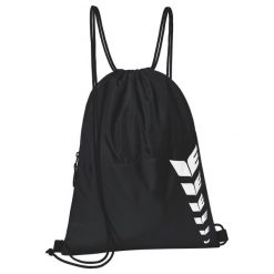 Torba gimnastyczna Erima Six Wings czarna. Czarne torby na ramię Erima, bez wzorów, z gumy, na ramię, z nadrukiem, bez dodatków. Za 39.99 zł.