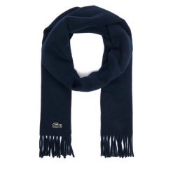 Szalik Lacoste. Niebieskie szaliki LACOSTE, bez wzorów. Za 459.99 zł.