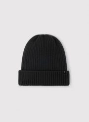 PAKO LORENTE – Czapka męska w kolorze czarnym z wełną merino. Czarne czapki zimowe Pako Lorente, bez wzorów, z nylonu. Za 69.99 zł.