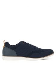 Lanetti Półbuty VSS25-L004 Granatowy. Niebieskie eleganckie półbuty Lanetti, bez wzorów, z materiału, bez obcasa, bez zapięcia. Za 159.99 zł.