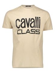 Cavalli CLASS Koszulka w kolorze beżowym rozmiar: L. Brązowe bezrękawniki Cavalli Class, l, bez wzorów, z bawełny, bez kołnierzyka, bez ramiączek. Za 119.40 zł.
