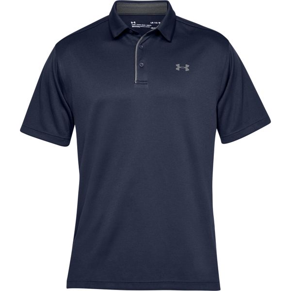 Polo Under Armour Tech. Niebieskie koszulki polo Under Armour, m, bez wzorów, bez kołnierzyka, bez ramiączek, na golfa. Za 219.99 zł.