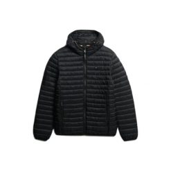 Kurtka puchowa bez rękawów Superdry Fuji Lite. Czarne kurtki Superdry, m, z aplikacjami, z puchu, z kapturem. Za 514.65 zł.