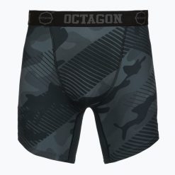 Spodenki treningowe męskie Octagon Legion Black Line. Czarne krótkie spodenki sportowe OCTAGON, l, bez wzorów, z elastanu. Za 169.99 zł.