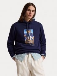 Polo Ralph Lauren Bluza 710B21811001 Granatowy Regular Fit. Niebieskie bluzy Polo Ralph Lauren, m, bez wzorów, z bawełny, bez kaptura. Za 1,199.00 zł.