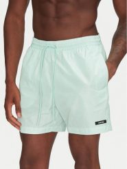 Calvin Klein Swimwear Szorty kąpielowe KM0KM01111 Zielony Regular Fit. Zielone kąpielówki Calvin Klein Swimwear, m, bez wzorów, z syntetyku. Za 209.99 zł.