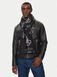 Guess Szalik AW5190 POL03 Czarny. Czarne szaliki Guess, z aplikacjami, z materiału. Za 379.99 zł.