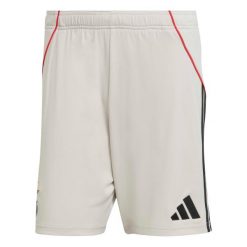 Krótki spodenki Benfica Lizbona 2025/26. Szare krótkie spodenki sportowe Adidas, m, bez wzorów, z materiału. Za 223.00 zł.