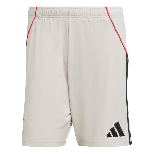 Krótki spodenki Benfica Lizbona 2025/26. Szare krótkie spodenki sportowe Adidas, m, bez wzorów, z materiału. Za 223.00 zł.
