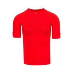 Koszulka biegowa męska X-Bionic Effektor 4.0 Run Red. Czerwone buty do biegania XBIONIC, bez wzorów, bez zapięcia, rowerowe. W wyprzedaży za 272.00 zł.