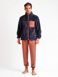 Admas Kurtka polarowa "new plan" w kolorze granatowym rozmiar: S. Niebieskie kurtki admas, s, bez wzorów, z polaru, bez kaptura. Za 126.99 zł.