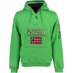 Bluza "Gymclass" w kolorze zielonym. Bluzy z kapturem marki Geographical Norway Men, m, z aplikacjami, z kapturem. W wyprzedaży za 121.95 zł.