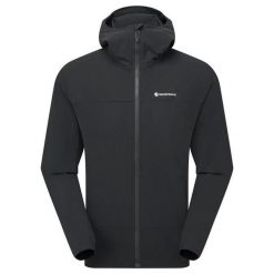 Kurtka softshell Montane Tenacity Hoodie. Czarne kurtki Montane, l, bez wzorów, z materiału, z kapturem. Za 604.99 zł.