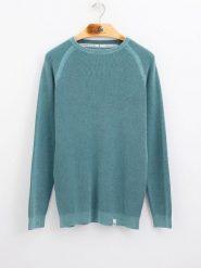 COLOURS & SONS Sweter w kolorze turkusowym rozmiar: M. Niebieskie swetry nierozpinane COLOURS & SONS, m, bez wzorów, z bawełny, bez kołnierzyka, bez ramiączek. Za 152.98 zł.