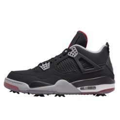 Air Jordan 4 Retro Golf Bred. Czarne buty do koszykówki Jordan, bez zapięcia, na golfa. W wyprzedaży za 1,750.12 zł.